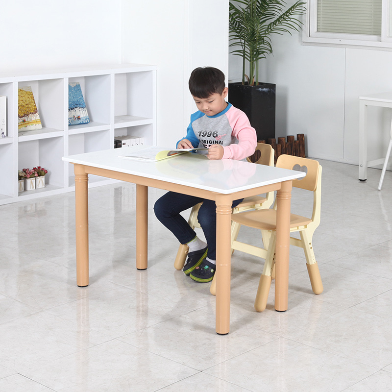 큐티스위티 2인용 유치원 책상의자세트 (책상1+의자2)